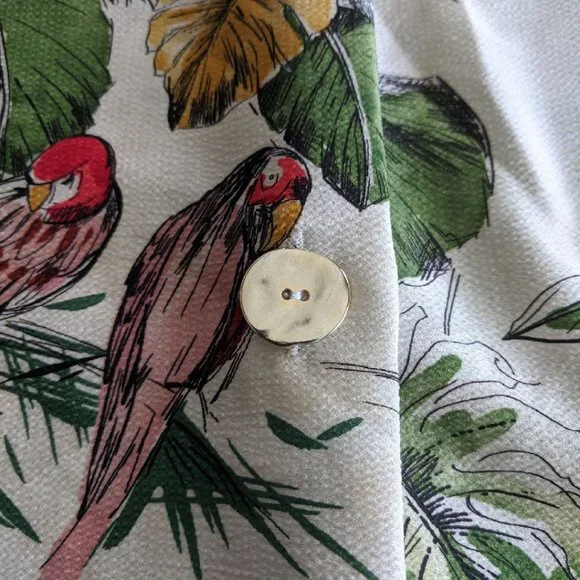 ZARA Tropical Print Duster Shirt Dress Size S - Picture 14 of 15